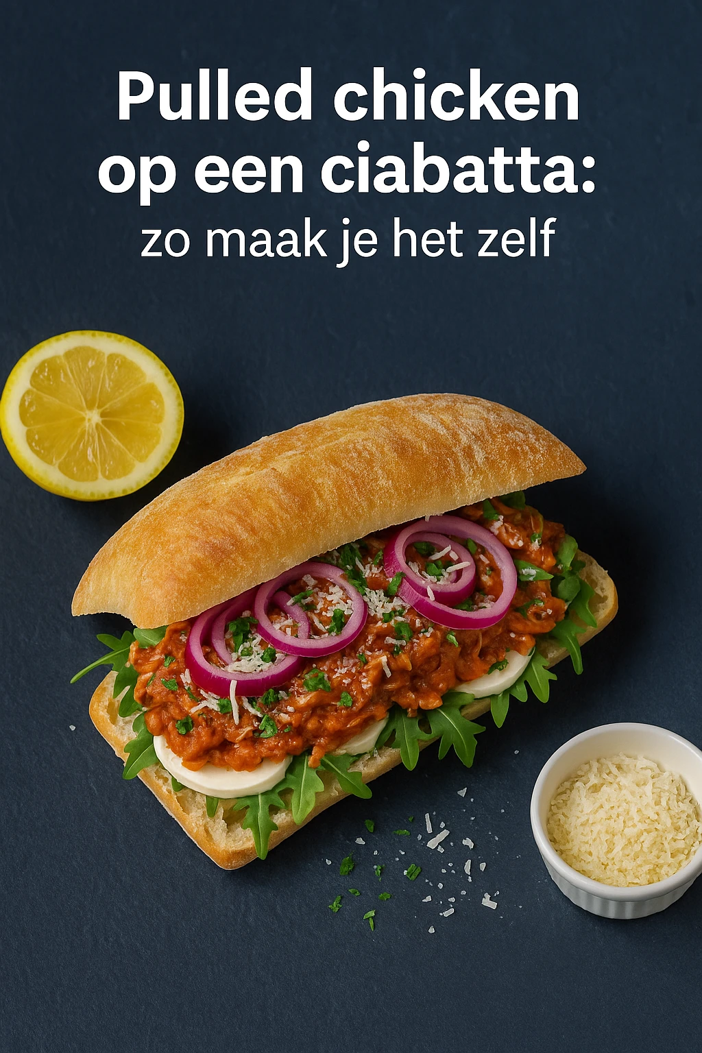 Recept: Pulled chicken op een ciabatta